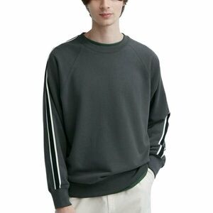 Side-Stripe Long-Sleeve Sweatshirt Dark Gray Men Size XS Never Worn